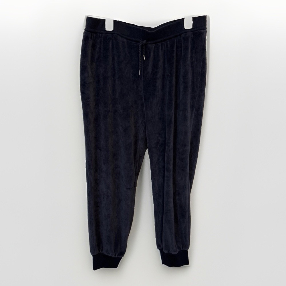 Madewell MWL Velour Slim Joggers Navy Blue Women XL Drawstring Lounge NB270